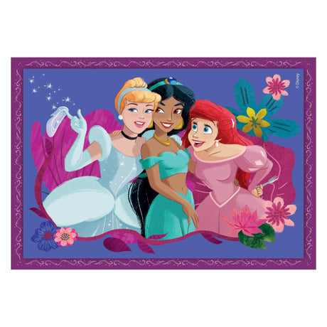 Clementoni – Puzzle – 4 Puzzles in 1 Box – Disney Princess – Puzzle für Kinder – Supercolor