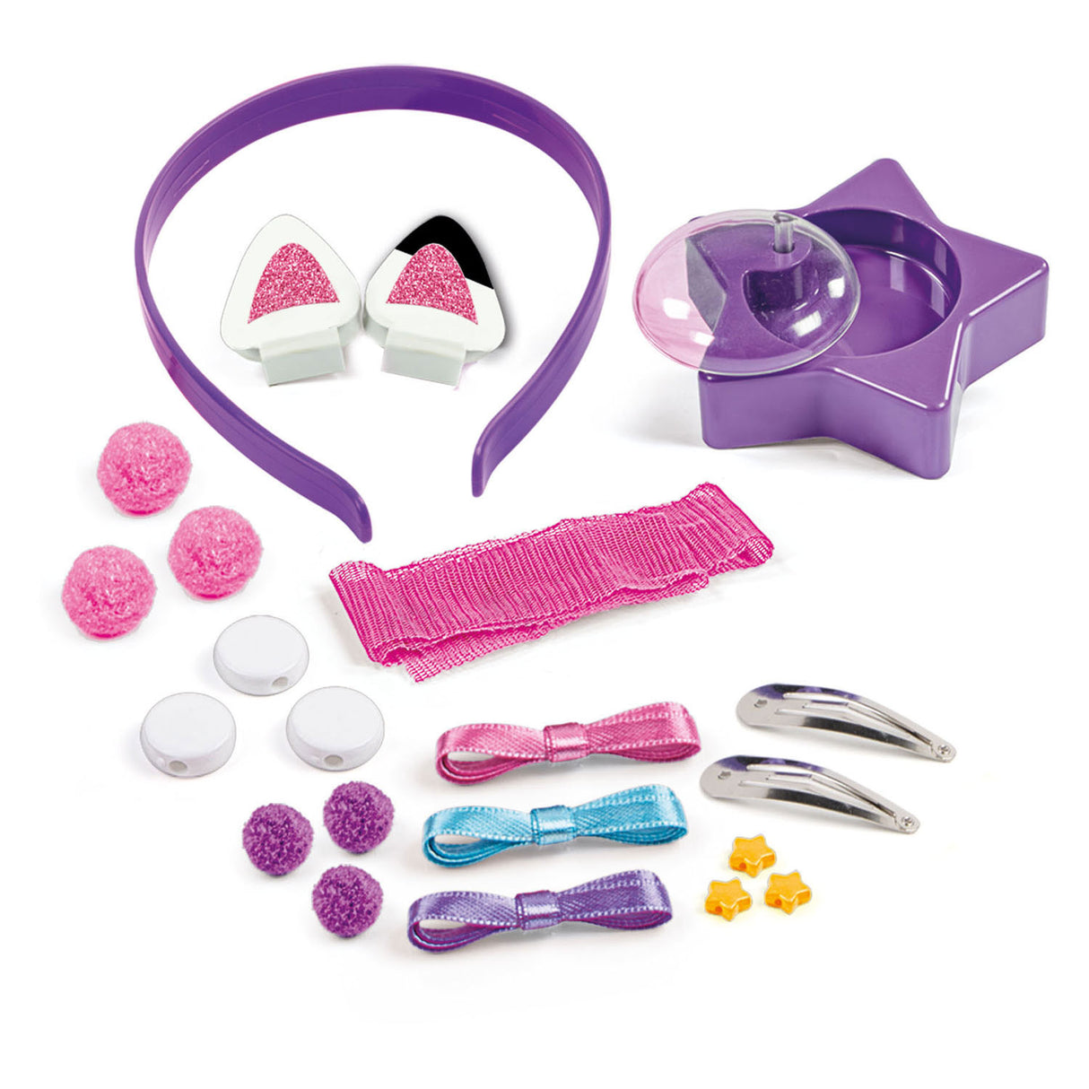 Clementoni – Haarschmuck für Kinder – Gabby's Dollhouse – Kreativset – Haarschmuck selbst dekorieren – ab 4 Jahren