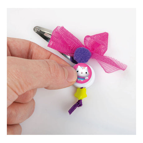 Clementoni – Haarschmuck für Kinder – Gabby's Dollhouse – Kreativset – Haarschmuck selbst dekorieren – ab 4 Jahren