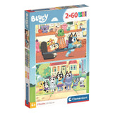 Clementoni Puzzle Superfarbe Blau, 2x60 Teile.