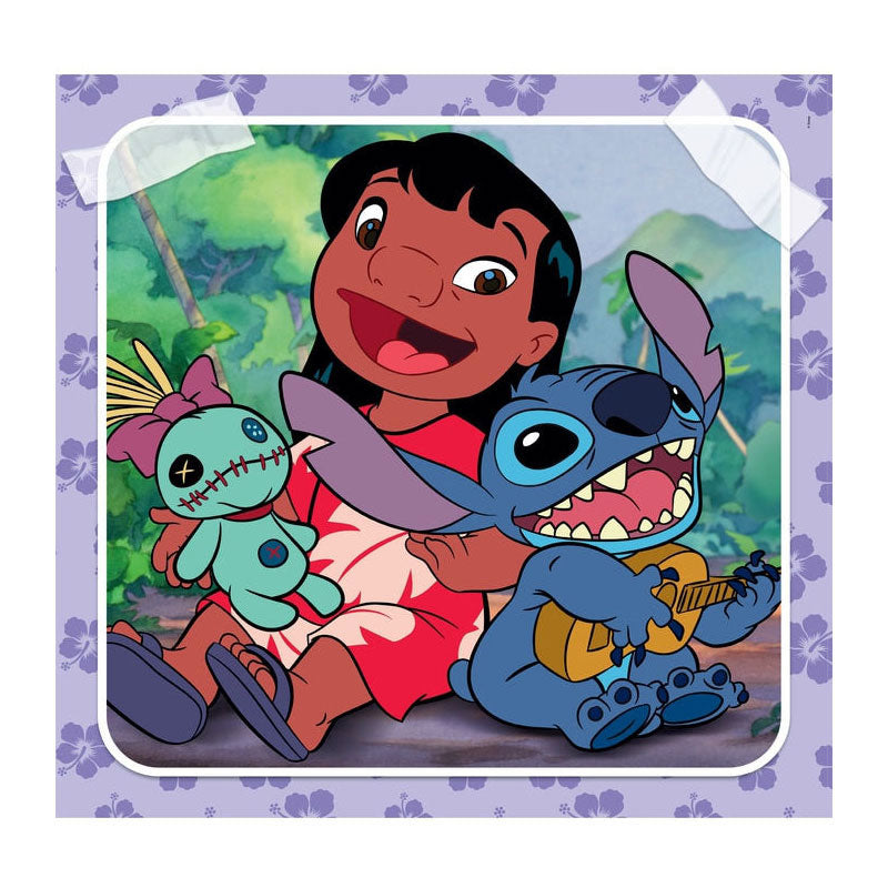 Clementoni Jigsaw Puzzle Super Color Square Disney Stich, 3x48st.