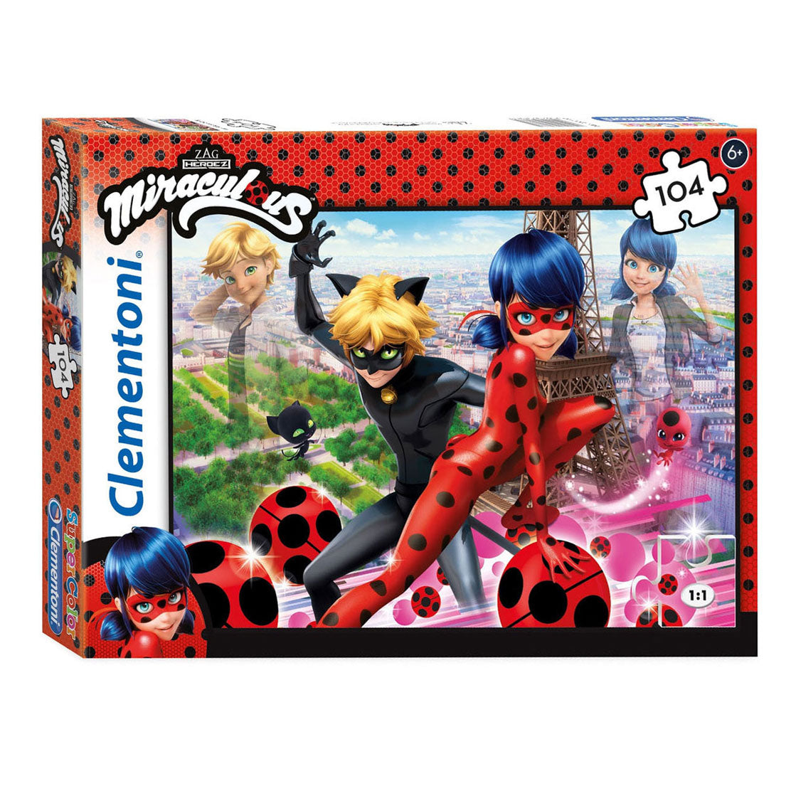 Clementoni Jigsaw Puzzle Super Color Wunderloch LadyBug, 104st.