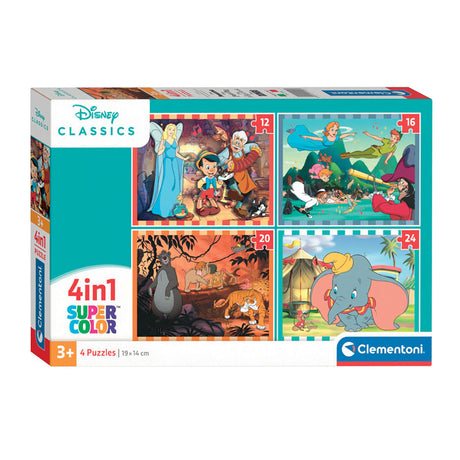 Clementoni Legpuzzel 4in1 Disney -Tiere