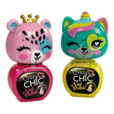 Clementoni Crazy Chic - Nagellack Tiere, 2 Stk.