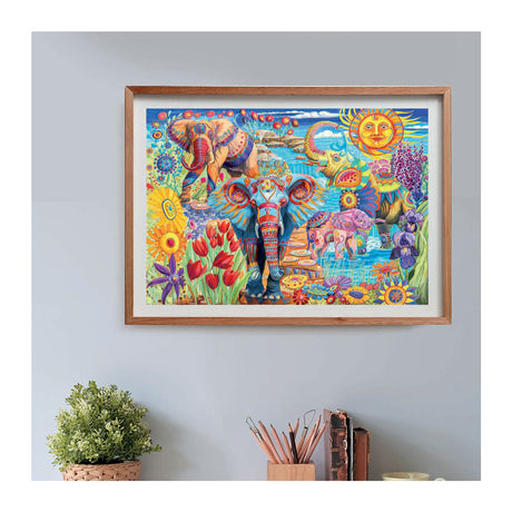 Clementoni Puzzle-Kunstwerk Elefantenkarneval, 500 Teile.