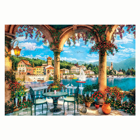 Clementoni Puzzle Kunstwerke Blick auf den Comer See, 1000 Teile.