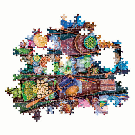 Clementoni Puzzle schwimmender thailändischer Markt, 1000 Teile.