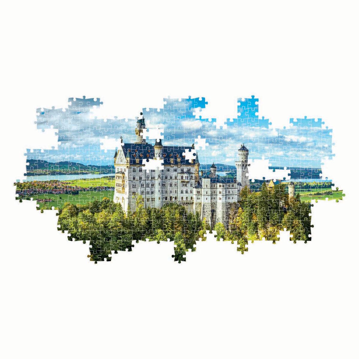 Clementoni Panoramapuzzle Schloss Neuschwanstein, 1000 Teile.