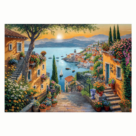 Clementoni Puzzle Kunst Treppe zum Hafen, 1500 Teile.