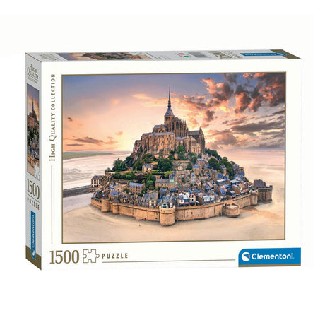 Clementoni – Puzzle – 1500 Teile – Mont Saint-Michel Rising – Puzzle für Erwachsene – hochwertige Sammlung