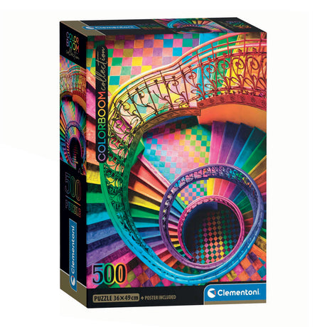 Clementoni Puzzle Compact Colorboom Stairs, 500 Teile.