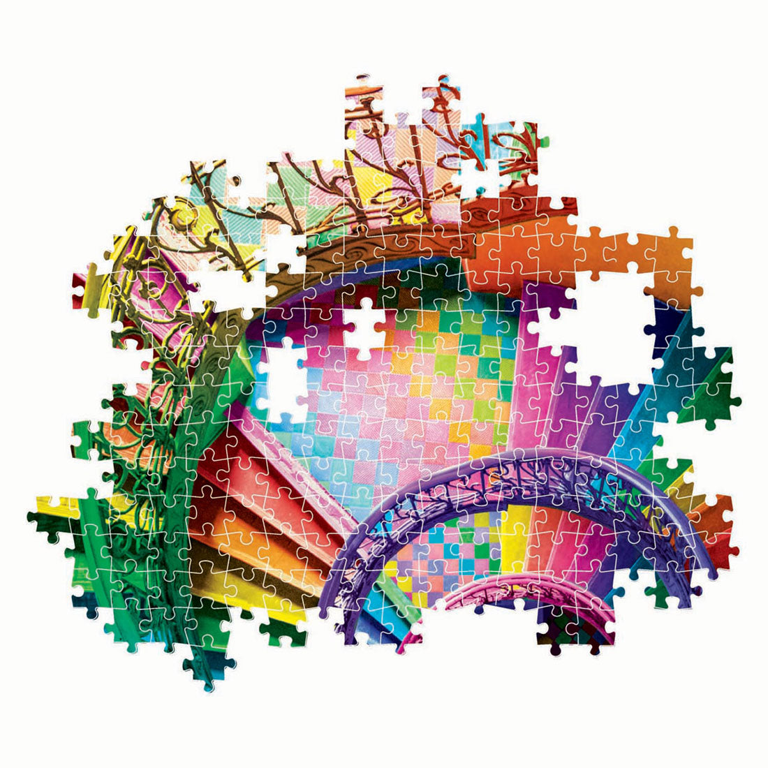Clementoni Puzzle Compact Colorboom Stairs, 500 Teile.