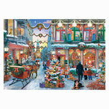 Clementoni Puzzle Weihnachtspuzzle 500 Teile verschneites Dorfplakat.