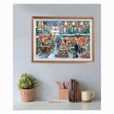 Clementoni Puzzle Weihnachtspuzzle 500 Teile verschneites Dorfplakat.