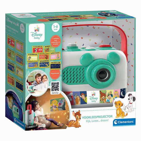Clementoni Disney Storyteller Geschichtenprojektor Niederländisch – Geschichtenprojektor mit 8 Karten und Schlafliedern – Lesebuch für Baby, Kind und Kleinkind