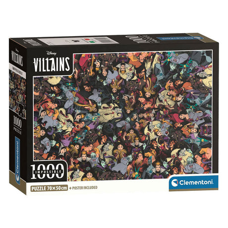 Clementoni-Puzzle „Disney Villains Impossible“ – 1000 Teile.