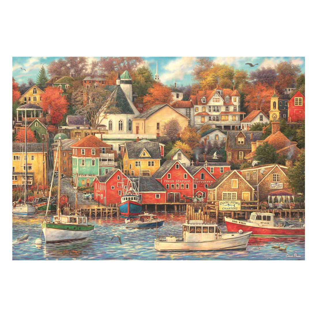 Clementoni-Puzzle „Gute Zeiten Hafen“ – 1500 Teile.