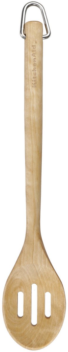 Kitchenaid Kochlöffel, Servierlöffel mit Schlitzen, 35 cm, Birkenholz, braun -
