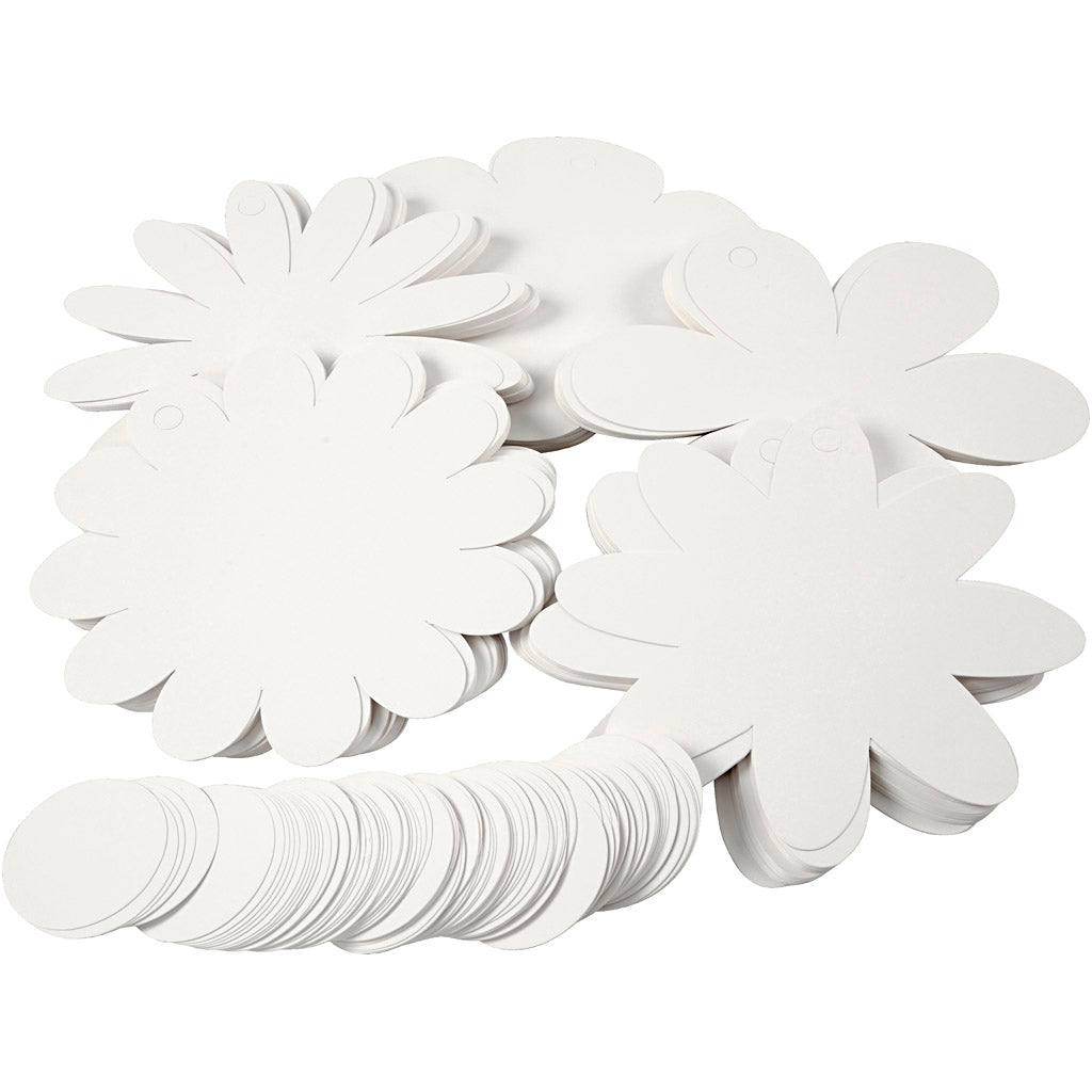 Creativ Company Blumen, D 20 cm, 400 g, weiß, 5x20 Stück 1 Box