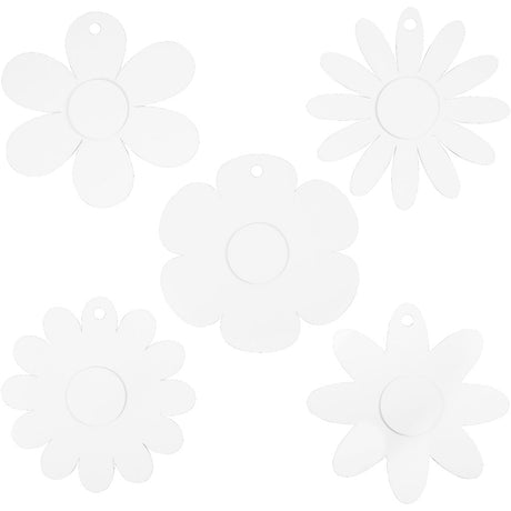 Creativ Company Flowers White, 5x 3st.