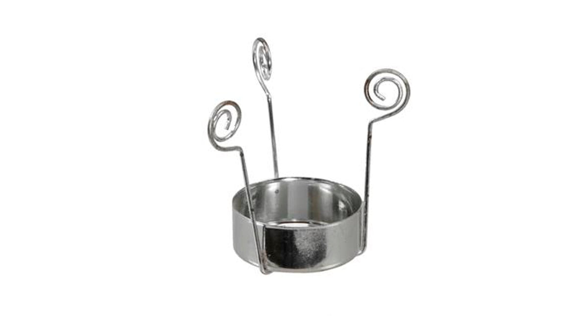 Pc. tealight cup hanging 6,5 cm silver 42 mm