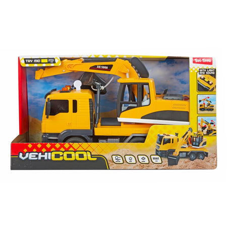 Toi-toys vehicool graafmachine met licht en geluid - 25cm