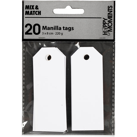 Creativ Company Manilla Labels White, 20st.