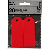 Creativ Company Manilla Labels rot, 20st.