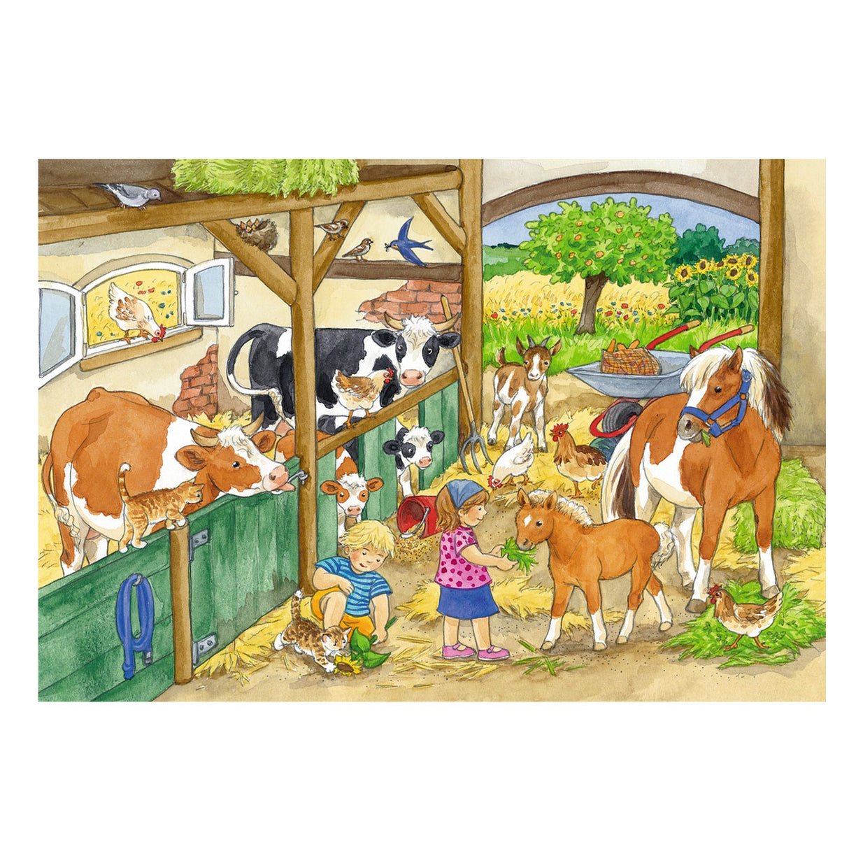 Ravensburger Puzzle Happy Farm Life – 2x24 Teile – Kinderpuzzle