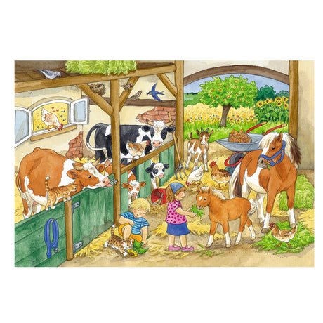 Ravensburger Puzzle Happy Farm Life – 2x24 Teile – Kinderpuzzle