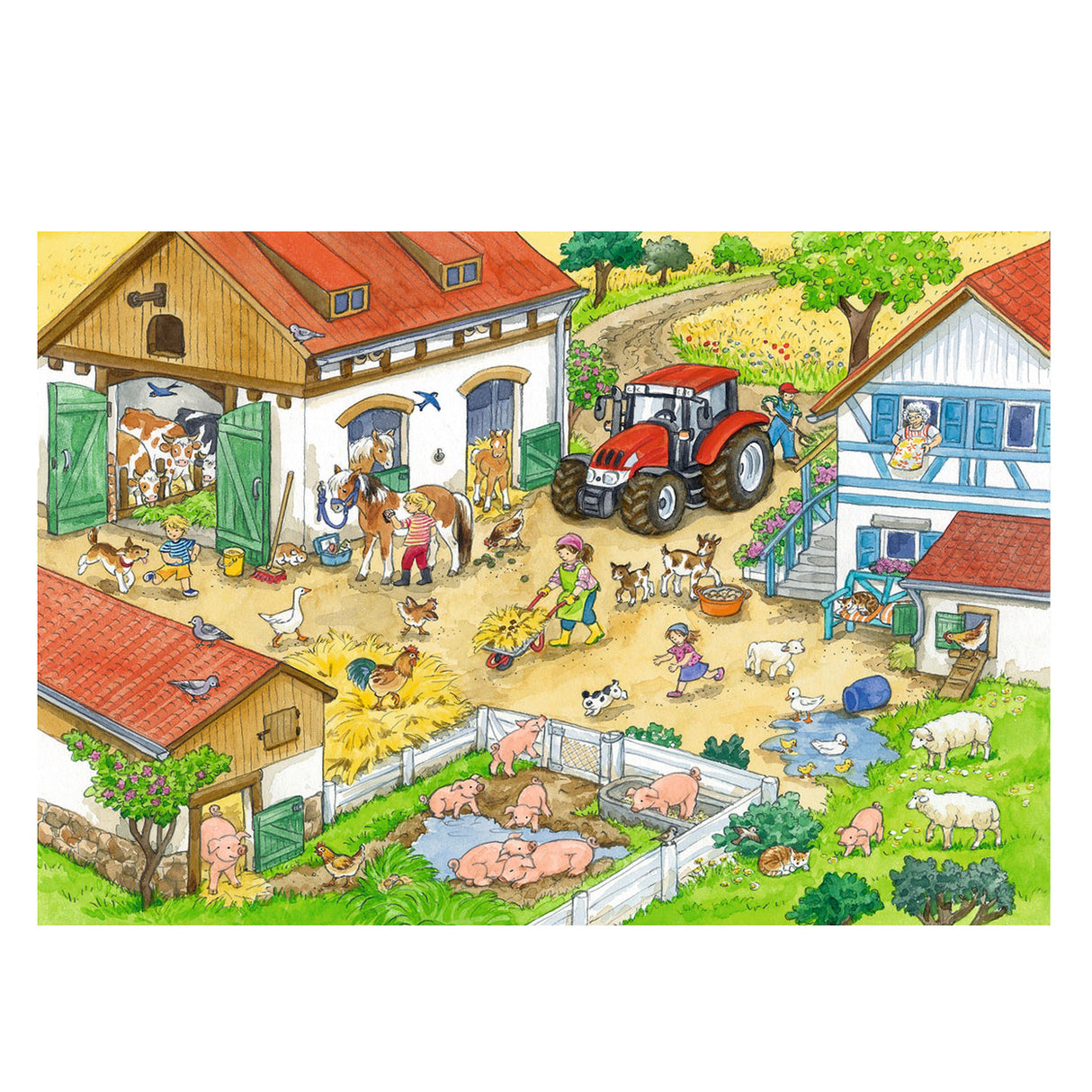 Ravensburger Puzzle Happy Farm Life – 2x24 Teile – Kinderpuzzle