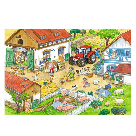 Ravensburger Puzzle Happy Farm Life – 2x24 Teile – Kinderpuzzle