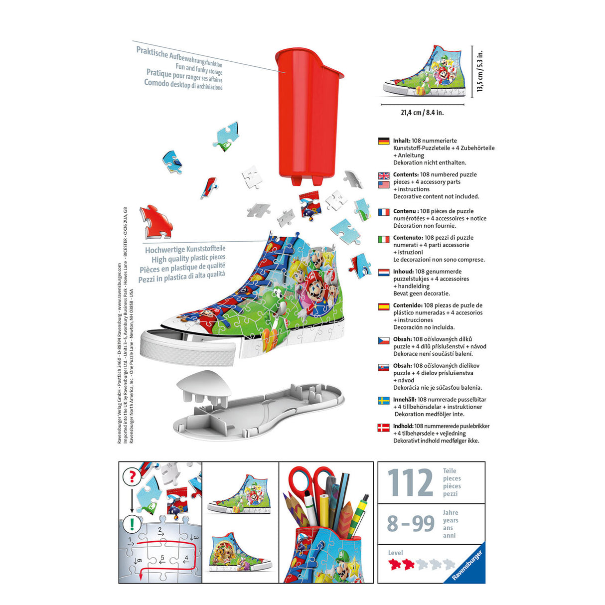 Ravensburger Sneaker Super Mario - 3D-Puzzle - 108 Teile