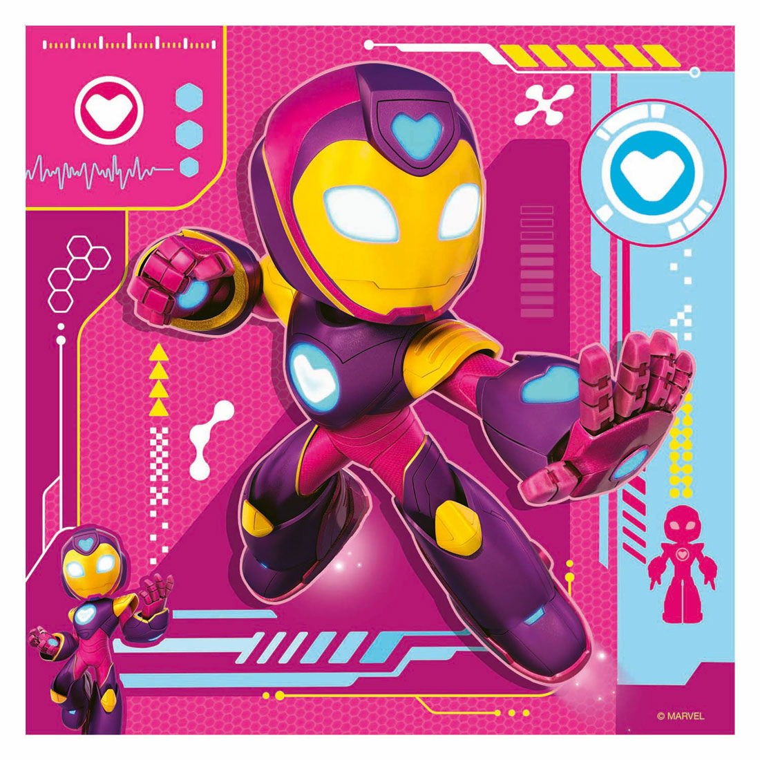 Ravensburger Puzzle Iron Man und seine wunderbaren Freunde – 3x49 Teile.