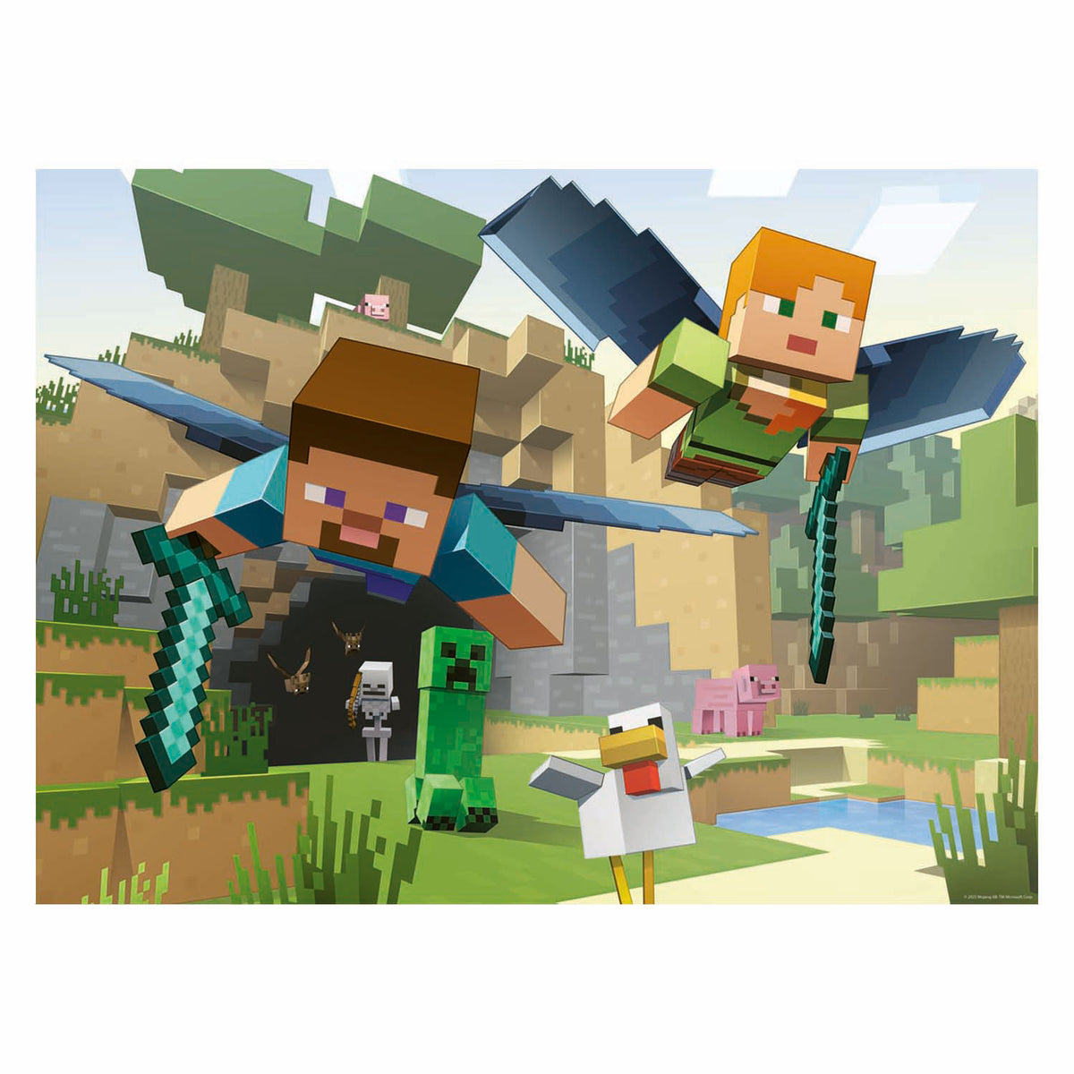 Ravensburger Puzzle Minecraft Adventure 200 XL Teile Kinder.