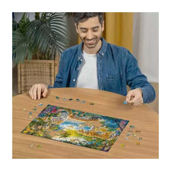 Ravensburger Puzzle Tigerfamilie in der Oase - 500 Teile.