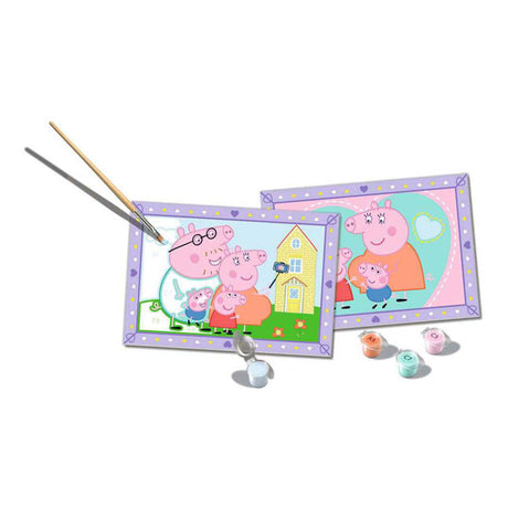 Ravensburger Malen-nach-Zahlen-Peppa-Wutz-Familie, kreatives Spielzeug.