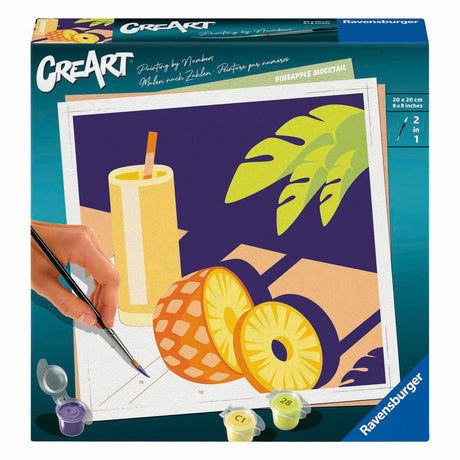 Ravensburger Malen-nach-Zahlen-Set – Kreativ-Malpaket Ananas.