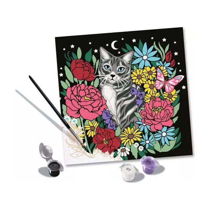 Ravensburger Malen-nach-Zahlen-Set Pixie Cold Kat Kreativpaket.