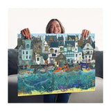 Ravensburger Puzzle Hafen der Wunder – ein geschäftiger Fantasiehafen – 1500 Teile.