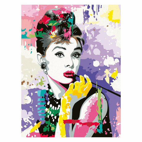 Ravensburger Malen-nach-Zahlen-Set – Leinwandkunst von Audrey Hepburn.