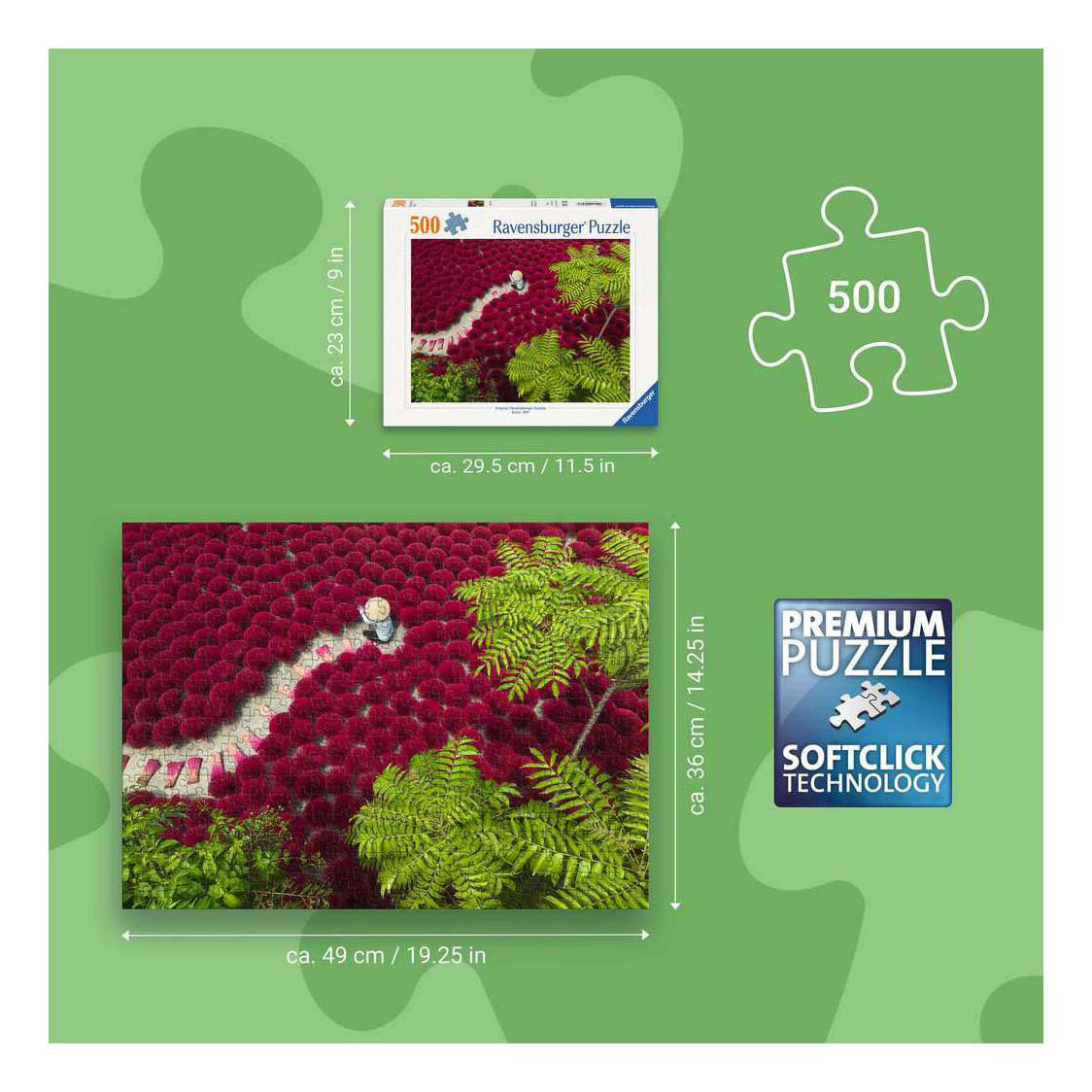 Ravensburger – ein Meer aus Rot – Puzzle – 500 Teile