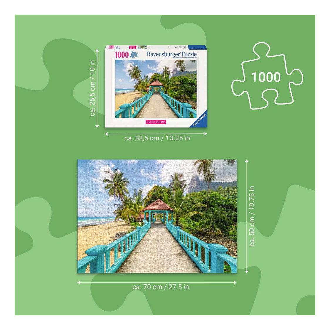 Ravensburger – Bunte Brücke in Malaysia – Puzzle – 1000 Teile