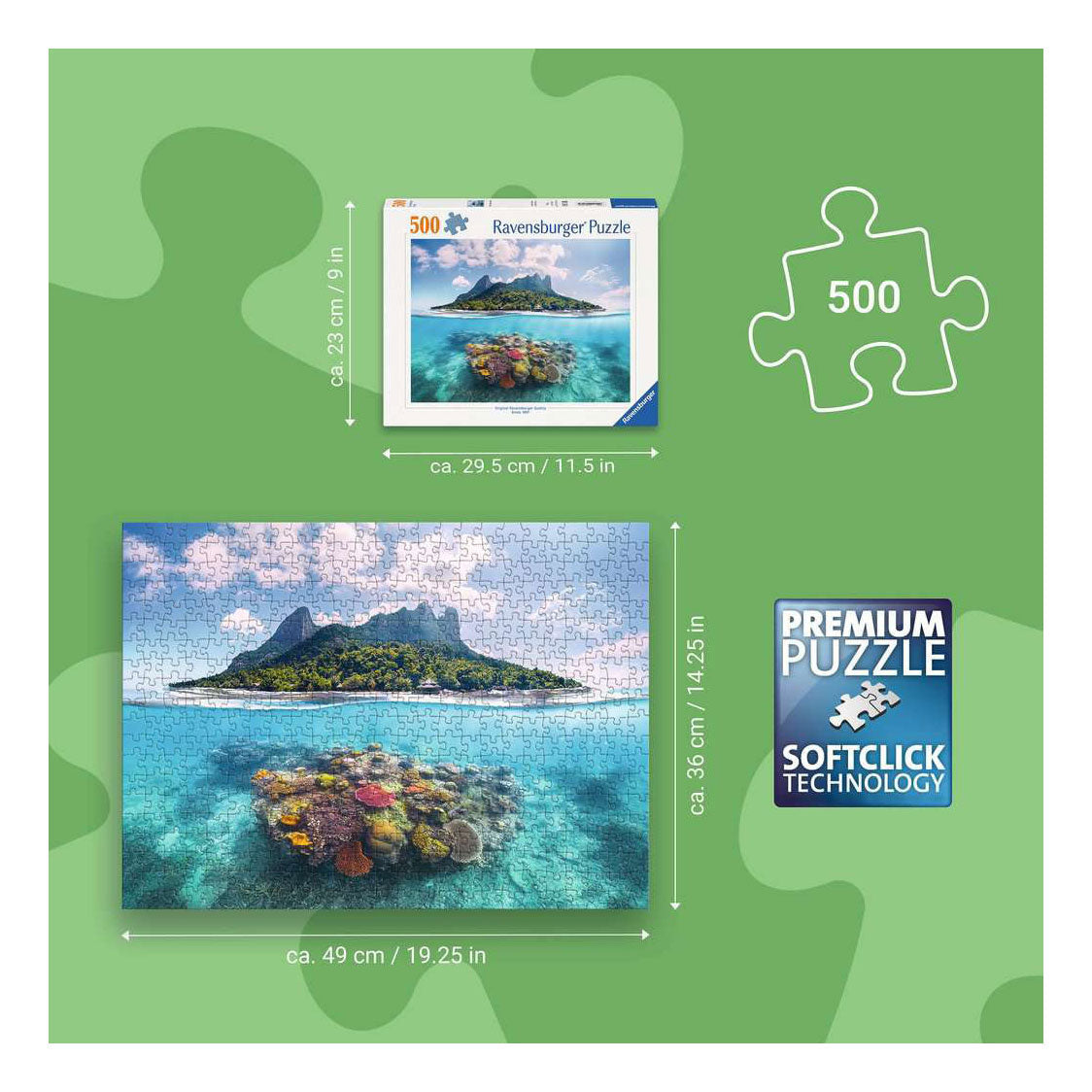 Ravensburger – Insel- und Korallenwelt – Puzzle – 500 Teile