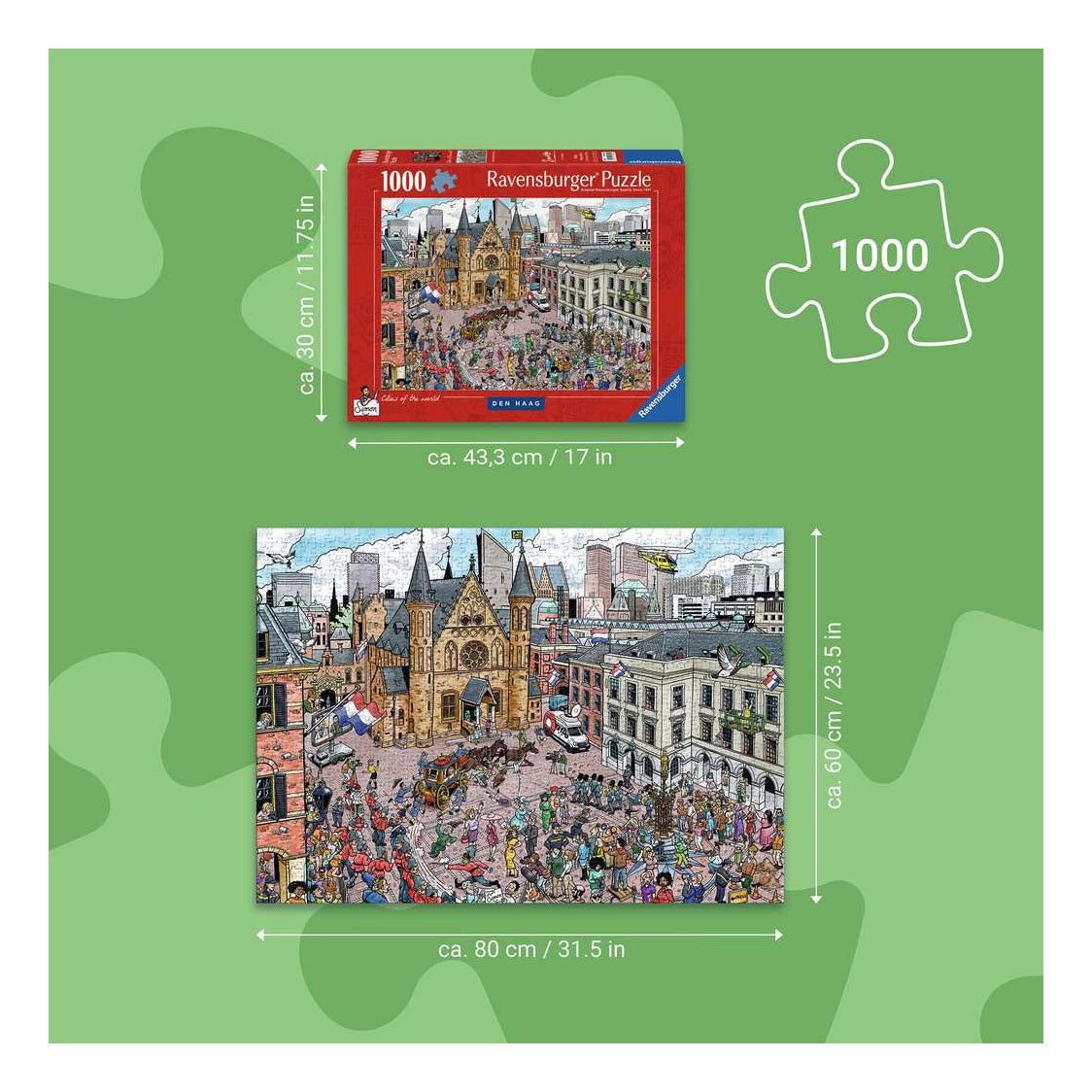 Ravensburger Puzzle Fleroux Den Haag - 1000 Teile.