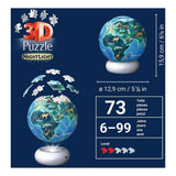 Ravensburger – aarde met diermotieven – 3d puzzle-ball nachtlicht – 73 stukjes