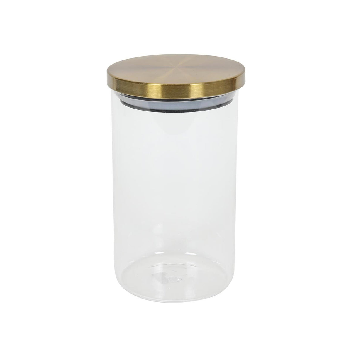 Vorratsglas aus Glas mit goldenem Deckel, 900 ml