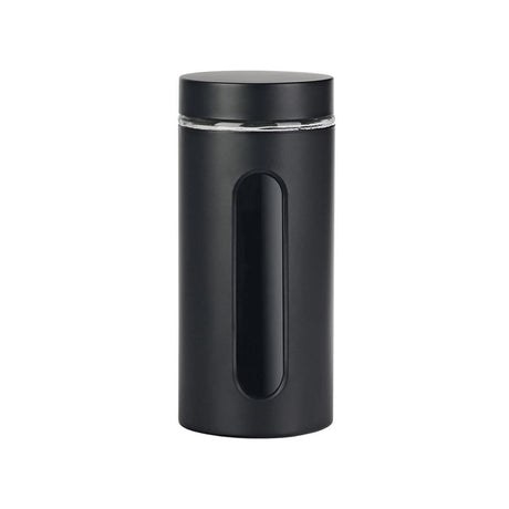 Vorratsglas für Küchenutensilien, Fenster, schwarz matt, 1,2 l, Glas