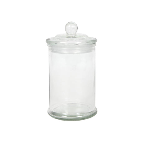 Voorraadpot glas knop ø8x14,5cm