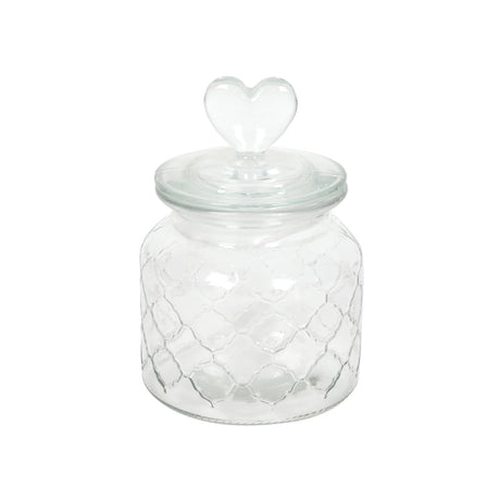 Vorratsdose Glas Herz 10,5x17cm